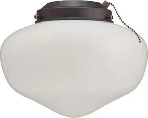 7784600 LED Schoolhouse Indoor/Outdoor Energy Star Ceiling Fan Light Kit, Oil Ru - Picture 1 of 12