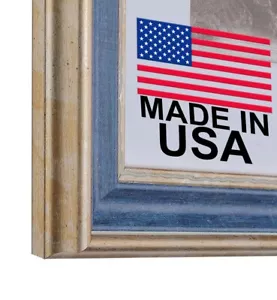 Custom Matted Picture Poster Frame & Mat 1-9/16" Blue Victoria 3069 16x20 24x36 - Picture 1 of 10