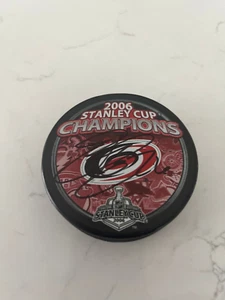 ERIK COLE AUTOGRAPH 2006 CAROLINA HURRICANES STANLEY CUP HOCKEY PUCK - Picture 1 of 1