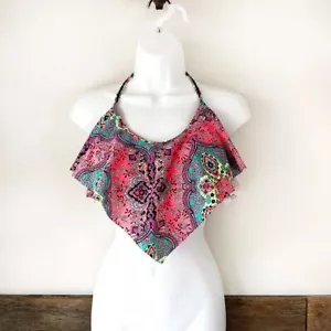 Neu mit Etikett OVP Bikini Einstecktuch Stil Oberteil Blumenmuster Paisley XL bult in BH - Bild 1 von 6