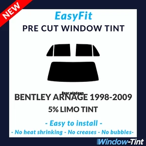 Tinte de ventana precortado estático EasyFit para Bentley Arnage 1998-2009 - 5 % limusina trasera - Imagen 1 de 3
