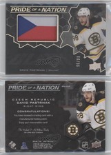 2020-21 SPx UD Black Pride of a Nation Patch /99 David Pastrnak #PN-DP Patch