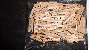 100 Mini Holz-klammern 2,5cm Klammer Holzklammern Deko Wäscheklammern Klammern - Bild 1 von 2