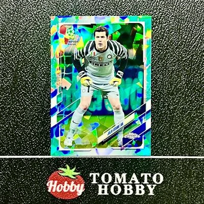 TOPPS CHROME SAPPHIRE UEFA 2020-21 JULIO CESAR /150 AQUA REFRACTOR INTER MILAN - Image 1 of 2