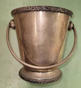 Small Silver plate Bucket - Ice or pen holder - Made in Argentina 1940's - Picture 1 of 8