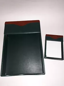 Vintage ORVIS Desk Set - Paper Holder & Note Paper Holder by ORVIS - Picture 1 of 6