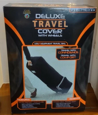 Funda de viaje para bolsa de palos de golf protectora pesada funda negra con ruedas rodantes Foto 1 de 4