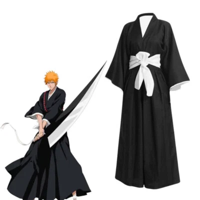 Uniforme Bleach Kurosaki Ichigo Die Pa - Conjunto de Disfraz Kimono Top y Pantalones Cosplay Foto 1 de 4