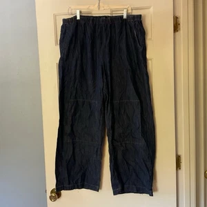 NEU J.Crew Relaxed Utility Pant in Chambray Blau Pull On Gummibund Gr. L  - Bild 1 von 8