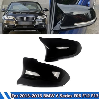 M Style Side Mirror Cover Cap For 2013-2016 BMW 6 Series F06 F12 F13 Gloss Black - Изображение 1 из 4