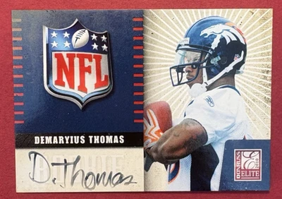 Demaryius Thomas Rookie Auto 2010 Donruss Elite 9 NFL Shield Logo Panini Broncos - Image 1 of 4