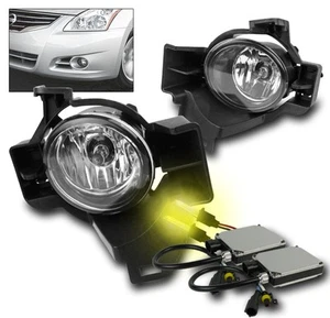 BUMPER FOG LIGHTS CHROME W/3000K HID+HARNESS FOR 2010 2011 2012 ALTIMA 4DR SEDAN - Picture 1 of 4