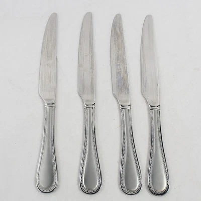 Набор из 4 ножей для масла Towle Boston Bead Frost нержавеющая сталь 9,5 дюйма - Изображение 1 из 4