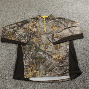 Realtree Sweatshirt Mens 2XL Brown Green Xtra Camo Hunting Pullover Zip Outdoors - Picture 1 of 10