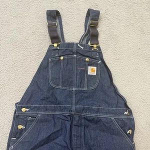 Mono con tirantes Carhartt para hombre 40x32 ropa de trabajo de carpintero denim desgastado - Imagen 1 de 14