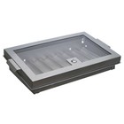 Metal Poker Chip Tray with Locking Cover - 8 Row Holds 480 Chips