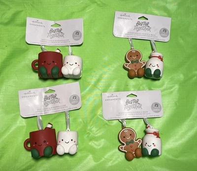 4 Sets Of NEW Hallmark BETTER TOGETHER Magnetic Christmas Ornaments - Image 1 of 4