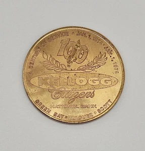 1974 Kellogg Citizens National Bank Advertising Token Medallion - Wisconsin - Picture 1 of 2