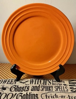 Halloween Or Fall Rachel Ray Orange Plates 11” Dinner Plates. Set Of 6. - Image 1 of 2