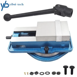 6" Milling Machine Lockdown Vise 360° Swiveling Base Precision Bench Top Removal - Picture 1 of 12