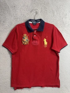 Polo Ralph Lauren Poloshirt Herren Medium Rot Rugby Crest Big Pony Custom Fit - Bild 1 von 8