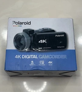 Polaroid 4K 18X Zoom Touch Screen Wi-Fi Camcorder - Black + 32Gb card - Picture 1 of 10