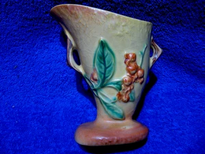 Roseville Bittersweet Yellow 1951 Pottery Ceramic Vase 872-5 VG++ NO CHIPS - Picture 1 of 4