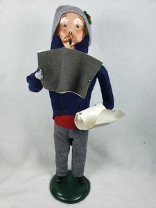 Vintage Byers Choice The Carolers Weihnachten viktorianischer Mann hält Musik 13" groß - Bild 1 von 8