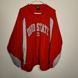Chaqueta cortavientos roja grande vintage Ohio State Buckeyes para hombre NCAA 90s - Imagen 1 de 11