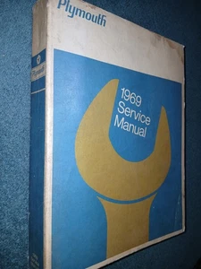 1969 PLYMOUTH SHOP MANUAL / SERVICE BOOK / GOOD ORIGINAL MOPAR BOOK!! - Picture 1 of 4