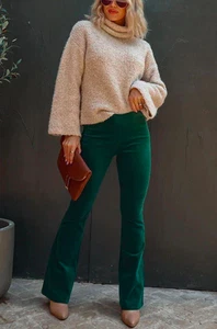 Topshop MOM - Cord Jeans dark green straight leg W30 L30 NEW - Tiktok Y2k Chic - Bild 1 von 13