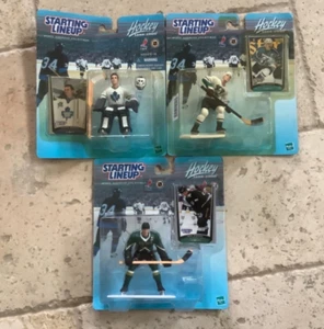 Startaufstellung NHL/Hockey Figuren mit Karten (3 Stück siehe Bilder) 1999 - 2000 - Bild 1 von 12