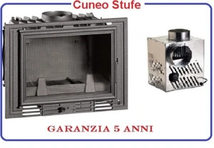 Inserto camino a legna caminetto focolare ventilato con distributore aria calda - Foto 1 di 5