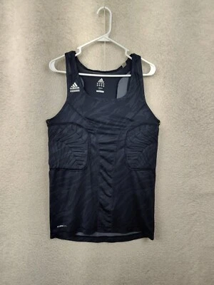 Camiseta Regata Adidas Masculina Extra Grande Azul Nylon Blend Tech Fit Acolchoada Clima Legal - Imagem 1 de 4