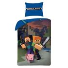 MINECRAFT SINGLE DUVET COVER SET SIZE 100% COTTON - EURO SIZE - GAMERS BEDROOM