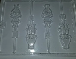 Trolls Lollipop Chocolate Candy Mold Branch and Poppy - Picture 1 of 5