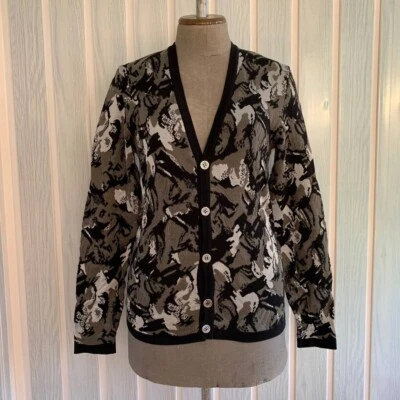 Cárdigan manga larga tejido algodón y viscosa multicolor Versace Collection talla M Foto 1 de 4