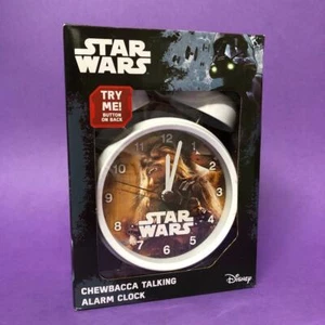Retro Star Wars Chewbacca Wookiee Authentic Noises Boxed Talking Alarm Clock - Picture 1 of 5