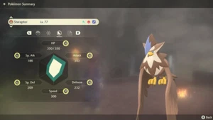 Pokemon Legenden Arceus PLA - Shiny Max Effort Levels Alpha Staraptor - Bild 1 von 4