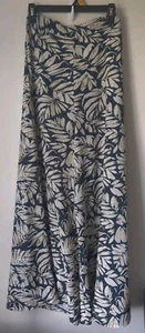 WDIRARA Women's Tropical Print High Waist Wide Leg Pants Boho Palazzo Pants Sz S - Picture 1 of 6