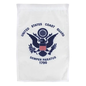 UNITED STATES COAST GUARD 1790 12"X18" NYLON EMBROIDERED GARDEN FLAG NEW 👀 - Picture 1 of 1