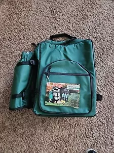 Picnic Essentials Backpack - Service For 4 - Insulated Wine Bottle Holder - Picture 1 of 4