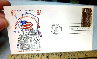 Alaska First day stamped Cover, 1967 Sitka Alaska Purchase Centennial, First Day - Image 1 of 3