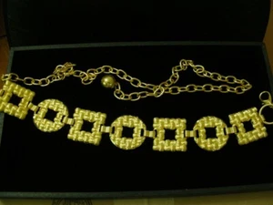 Fashion Jewelry Ladies Belt Gold Colored Very Hefty - Picture 1 of 1