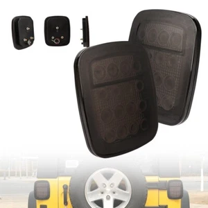 For Jeep Wrangler YJ TJ CJ 16 LED Smoked Stop Brake Turn Reverse Tail Lights - Picture 1 of 10
