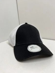 New Era Stretch Mesh Cap Black/White Large-XLarge Fitted Non Adjustable - Picture 1 of 10
