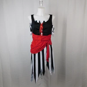 Women's Pirate Cosplay Halloween Costume Dress Attached Sash 6-8 Medium #2559 - Picture 1 of 7
