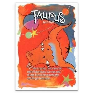 Fun BIRTHDAY Card FOR TAURUS, April May ZODIAC by Andrews McMeel +✉Envelope