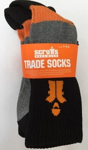 NEW MENS SCRUFFS PACK OF 3 COTTON TRADE SOCKS QUALITY THICK WORK SIZE 10 /13 UK - Picture 1 of 2