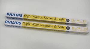 2 Pack Philips F20T12/WW 20w Warm White T12 Fluorescent 3000K Medium Bi Pin - Picture 1 of 5